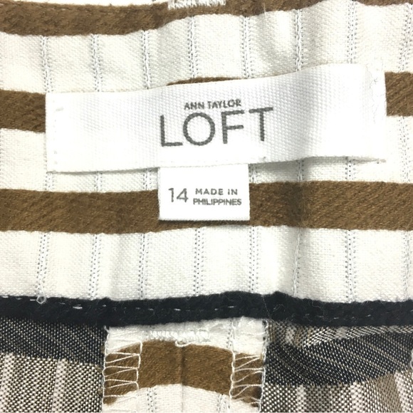 LOFT The Riviera Shorts Stripes 4" Inseam Minimalist Classic Style Plus Size 14 - Picture 4 of 8